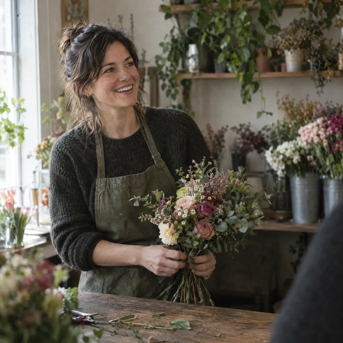 A business owner in her shop